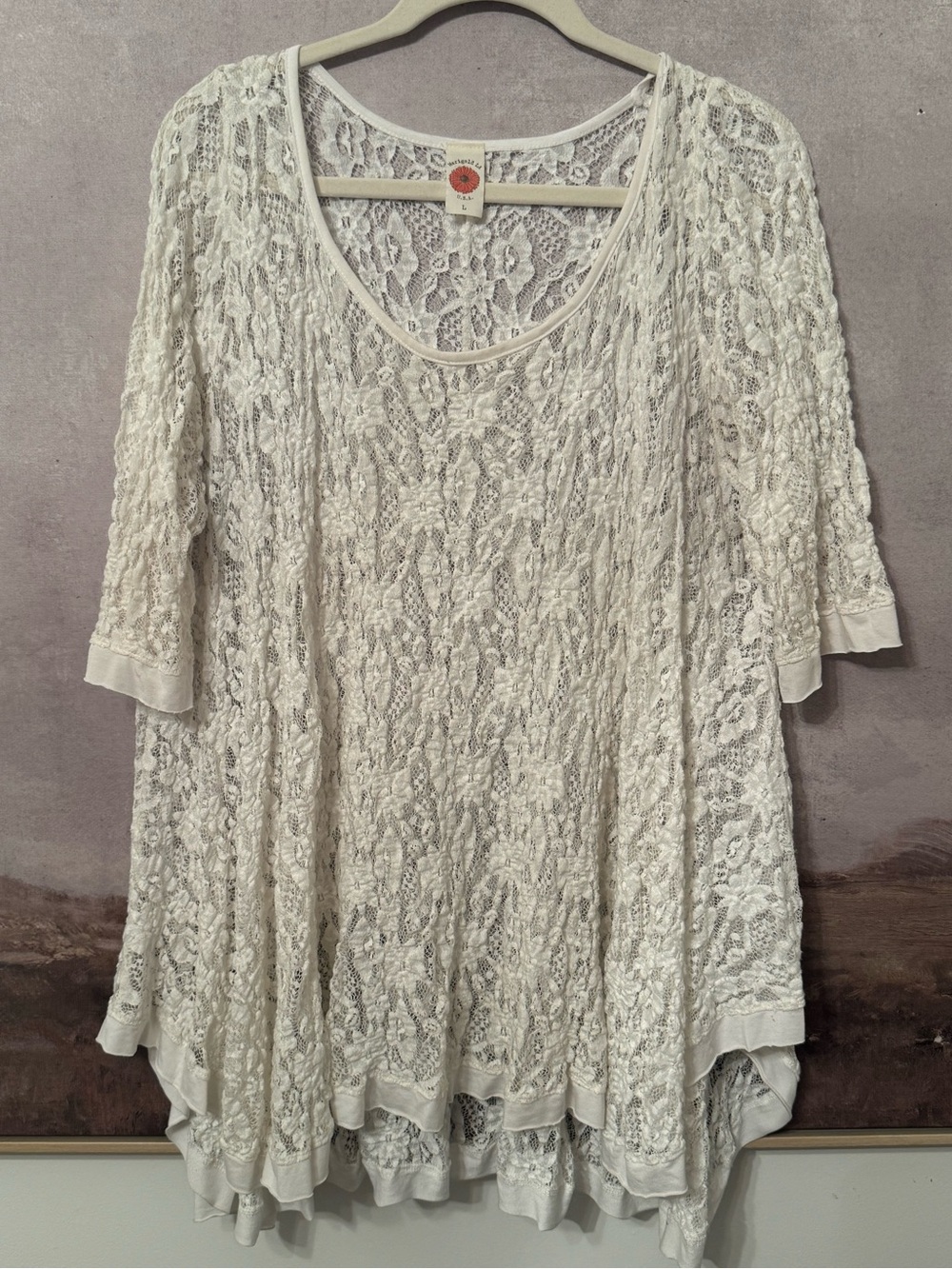Marigold | Women Lace Top Tunic / Large - Picture 12 of 14